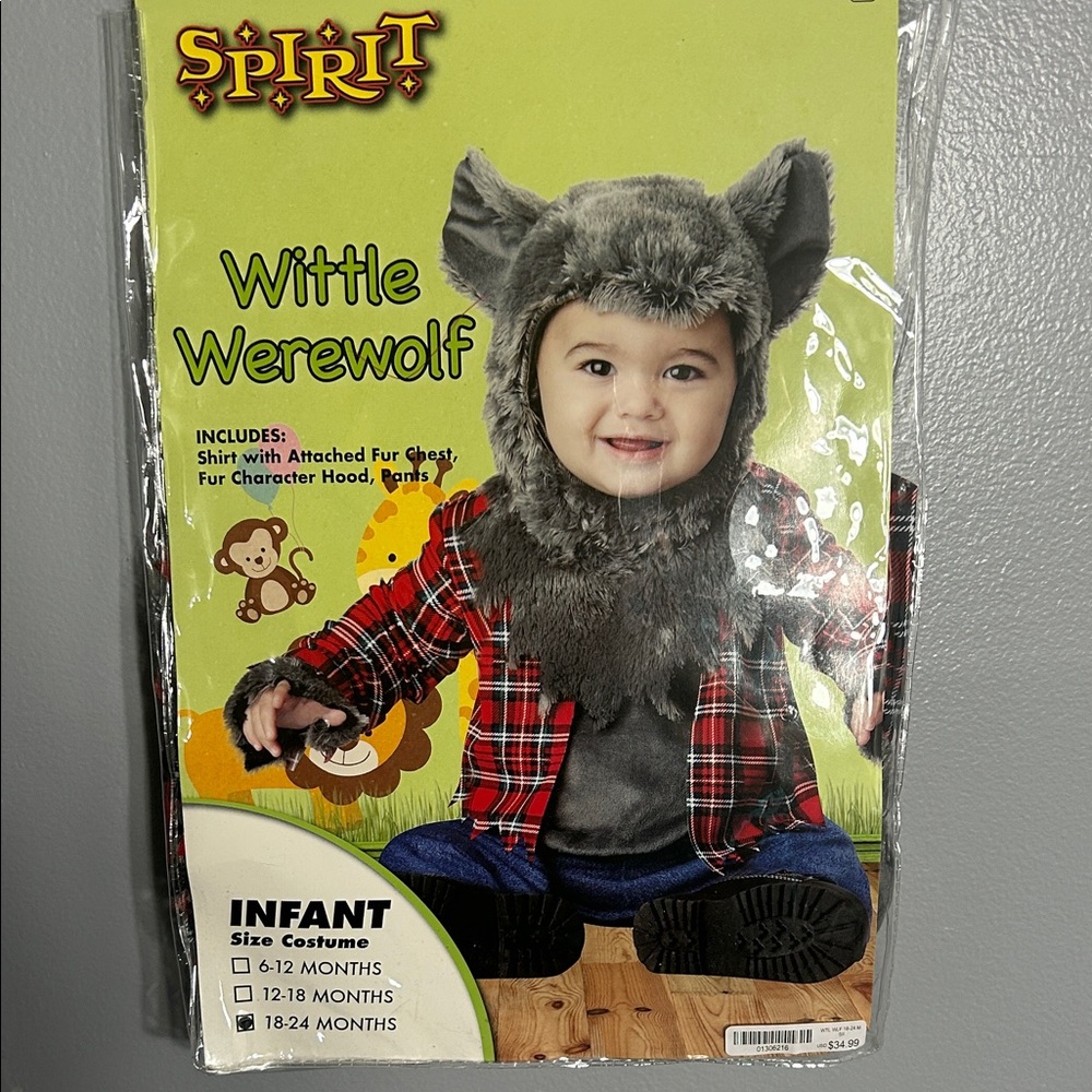 Spirit Gray and Red Werewolf Infant Costume